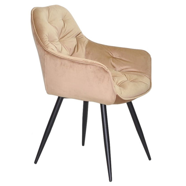 Стілець Onder Mebli CHIC BK Бежевий PH-604 Оксамит-3