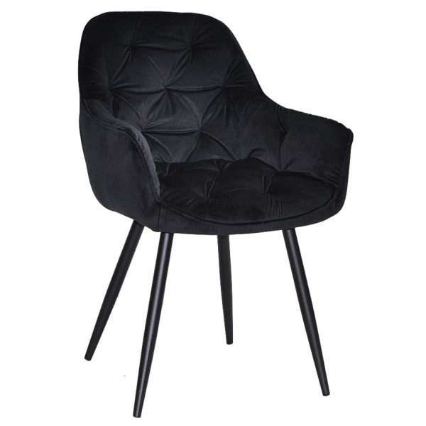 Стул Onder Mebli CHIC BK Черный PH-606 Бархат-0