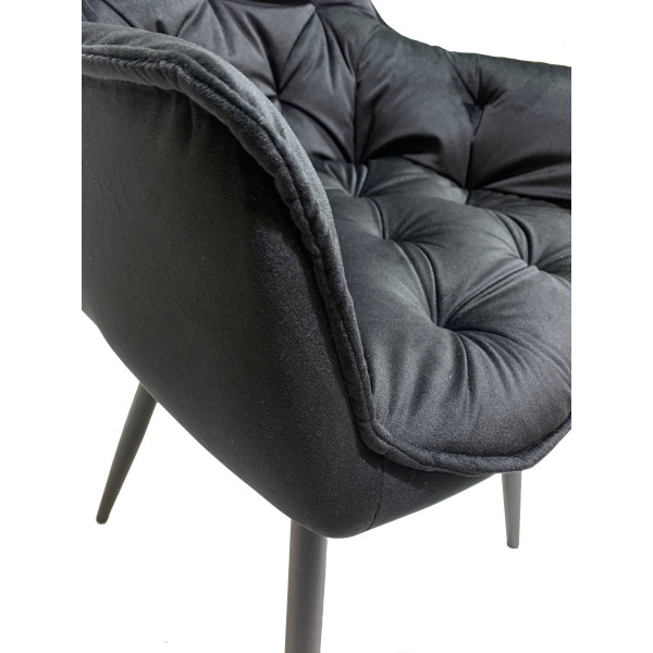Стул Onder Mebli CHIC BK Черный PH-606 Бархат-4