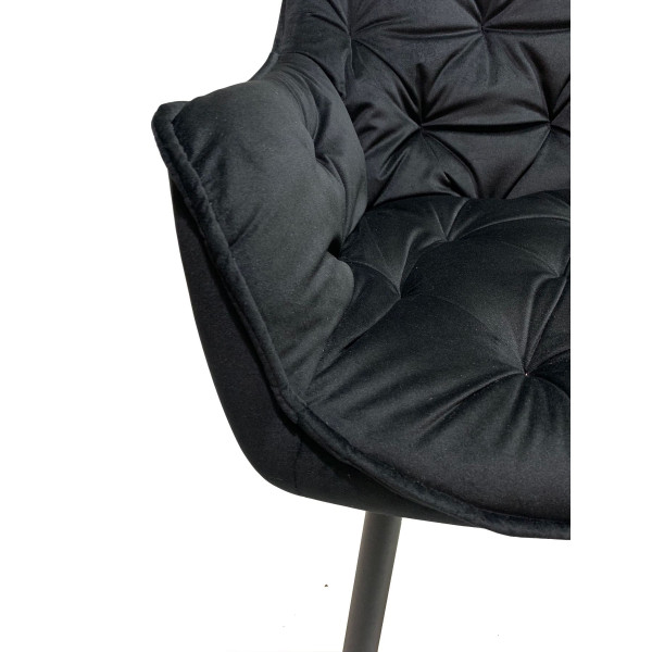 Стул Onder Mebli CHIC BK Черный PH-606 Бархат-5
