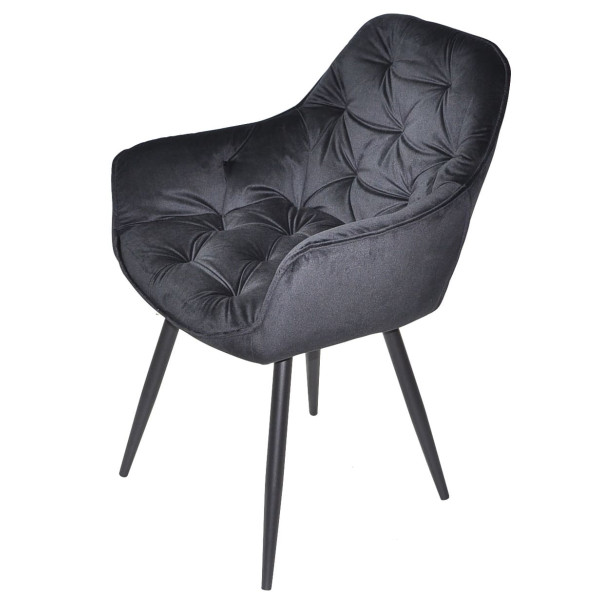 Стул Onder Mebli CHIC BK Черный PH-606 Бархат-2