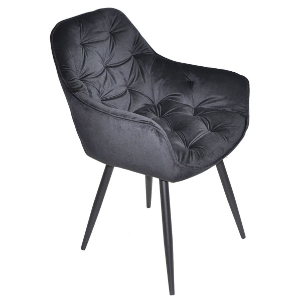 Стул Onder Mebli CHIC BK Черный PH-606 Бархат-3