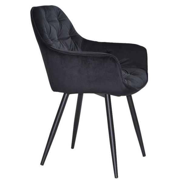 Стул Onder Mebli CHIC BK Черный PH-606 Бархат-8