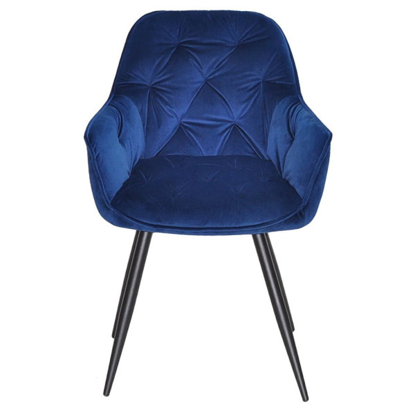 Стілець Onder Mebli CHIC BK Синій PH-607 Оксамит-1