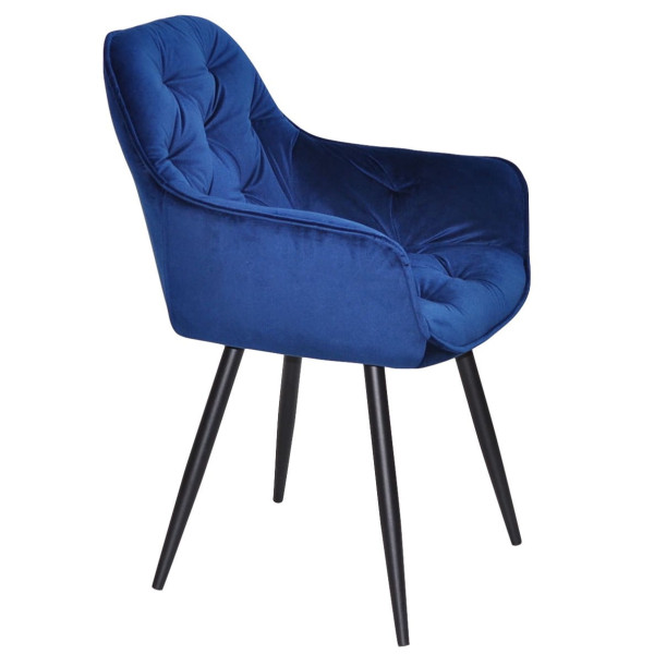 Стілець Onder Mebli CHIC BK Синій PH-607 Оксамит-5
