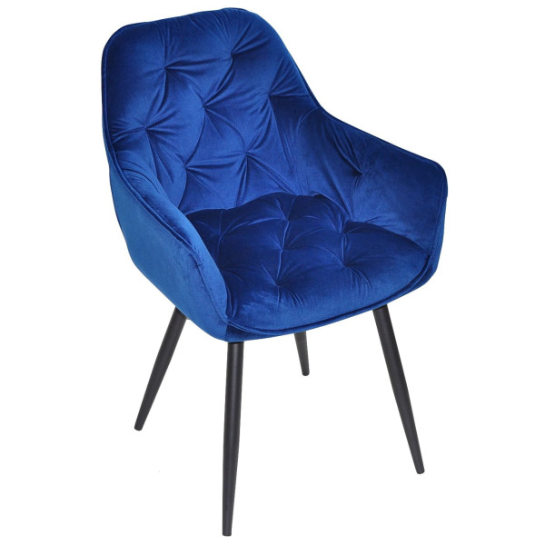Стілець Onder Mebli CHIC BK Синій PH-607 Оксамит-3