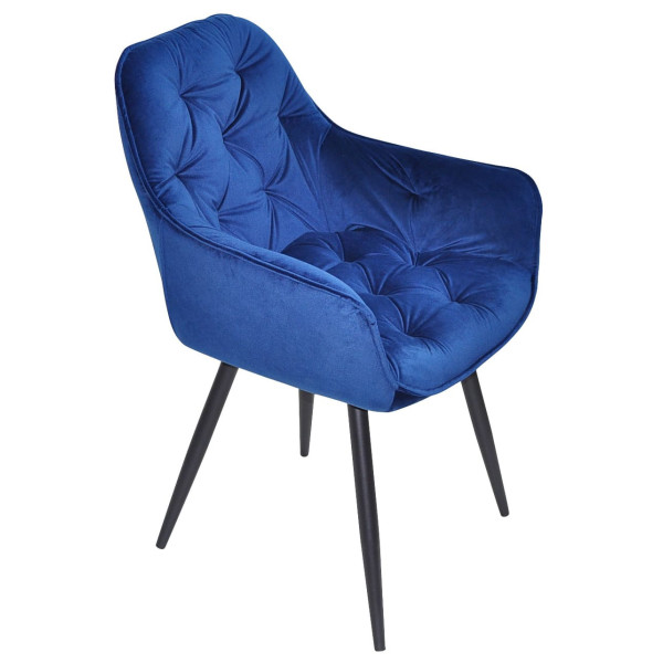 Стілець Onder Mebli CHIC BK Синій PH-607 Оксамит-4