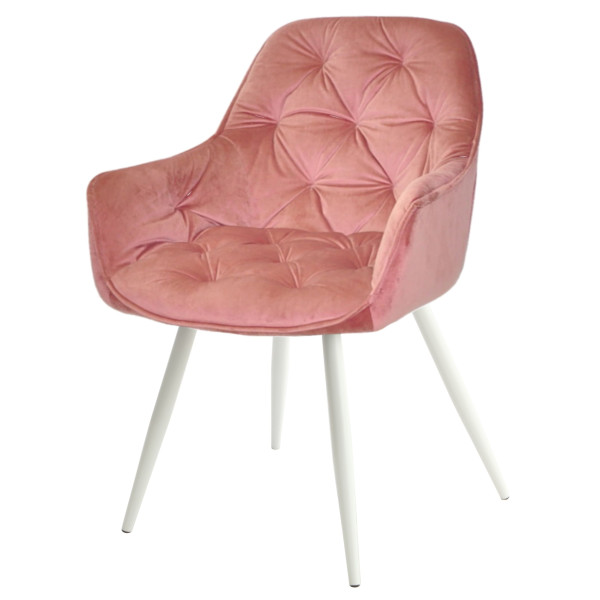 Стілець Onder Mebli CHIC WT Фрез-білий PH-603 Оксамит-0