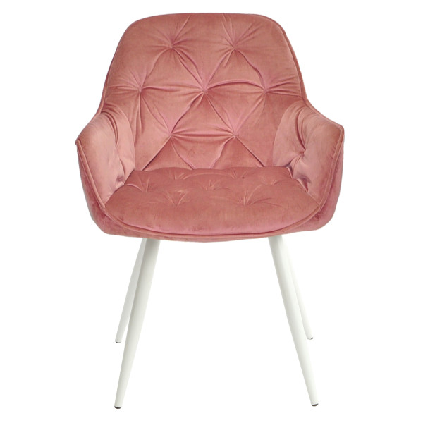 Стілець Onder Mebli CHIC WT Фрез-білий PH-603 Оксамит-1