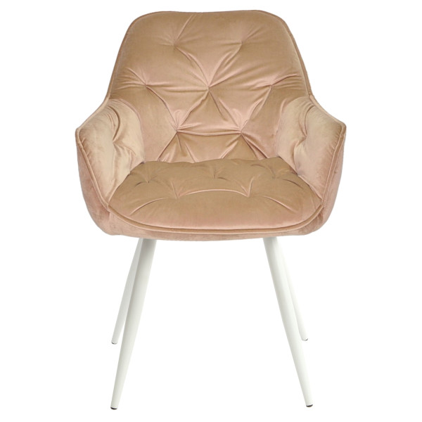 Стул Onder Mebli CHIC WT Бежевый-белый PH-604 Бархат-1
