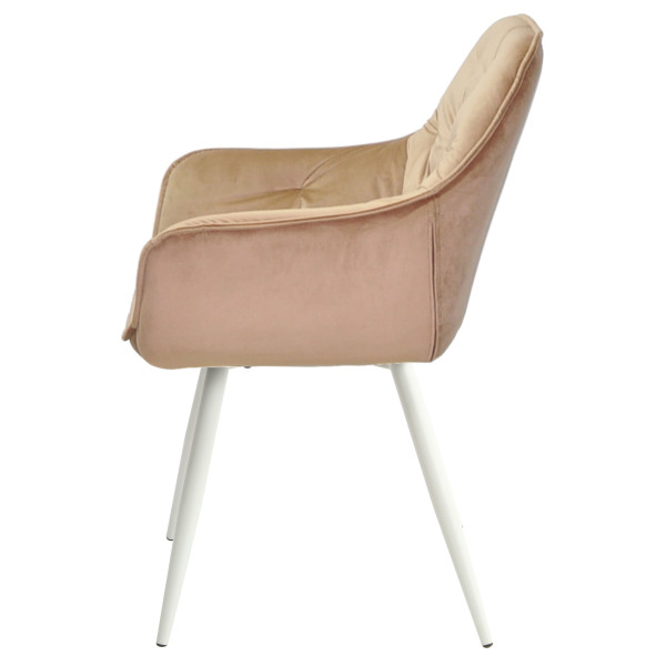 Стул Onder Mebli CHIC WT Бежевый-белый PH-604 Бархат-2