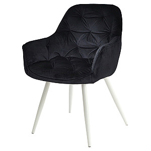 Стілець Onder Mebli CHIC WT Чорний-білий PH-606 Оксамит