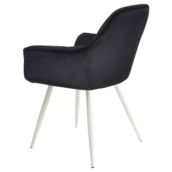 Стілець Onder Mebli CHIC WT Чорний-білий PH-606 Оксамит-3