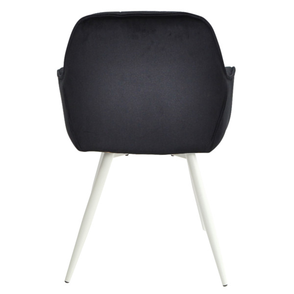 Стілець Onder Mebli CHIC WT Чорний-білий PH-606 Оксамит-4