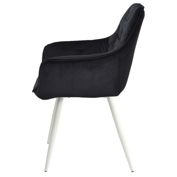 Стілець Onder Mebli CHIC WT Чорний-білий PH-606 Оксамит-2