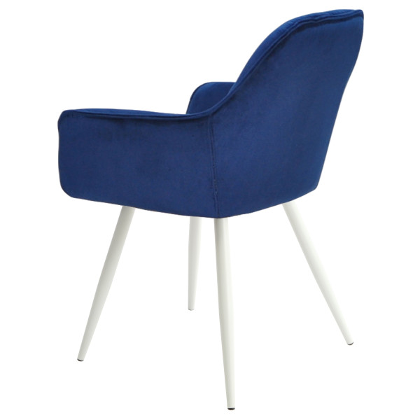 Стілець Onder Mebli CHIC WT Синій-білий PH-607 Оксамит-2