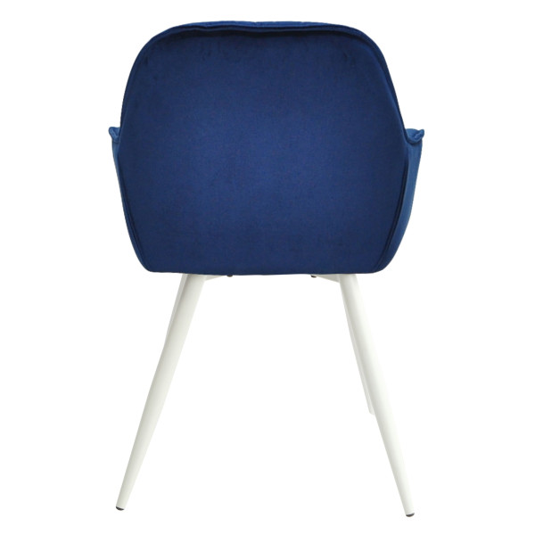 Стілець Onder Mebli CHIC WT Синій-білий PH-607 Оксамит-4