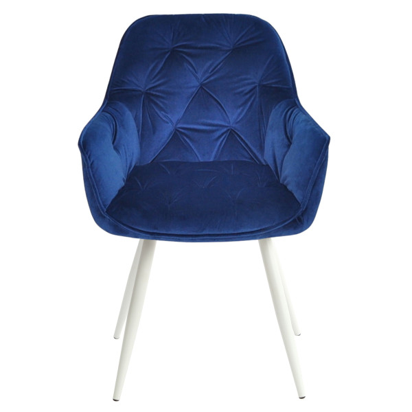 Стілець Onder Mebli CHIC WT Синій-білий PH-607 Оксамит-1