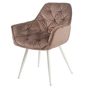 Стул Onder Mebli CHIC WT Шоколад-белый PH-608 Бархат