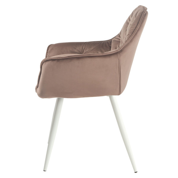 Стул Onder Mebli CHIC WT Шоколад-белый PH-608 Бархат-2
