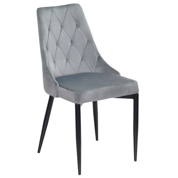 Стілець Onder Mebli DAVID Сірий PH-601 Оксамит-0