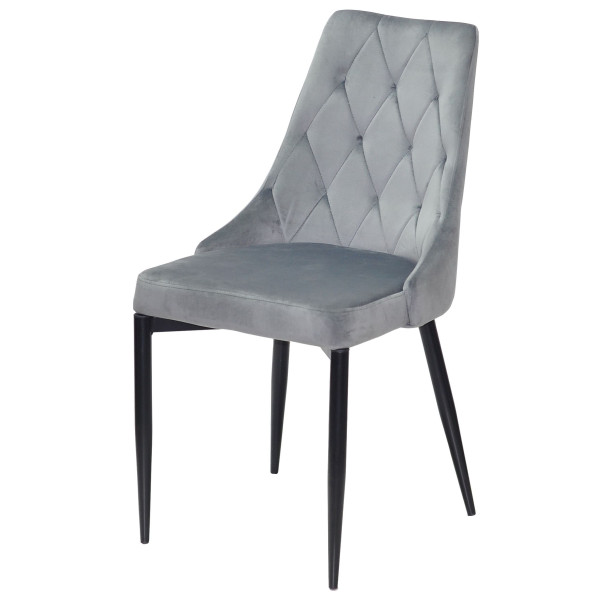 Стілець Onder Mebli DAVID Сірий PH-601 Оксамит-1