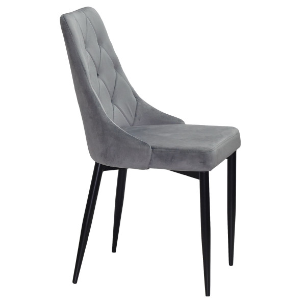 Стілець Onder Mebli DAVID Сірий PH-601 Оксамит-3