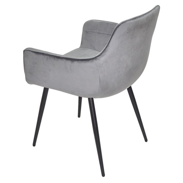 Стілець Onder Mebli HECTOR Сірий OR-852 Оксамит-5
