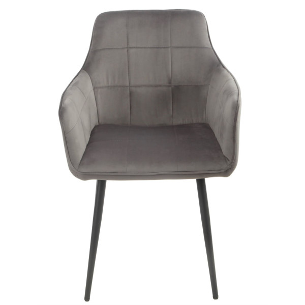 Стілець Onder Mebli HECTOR Сірий OR-852 Оксамит-1