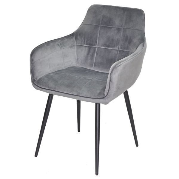 Стілець Onder Mebli HECTOR Сірий OR-852 Оксамит-0