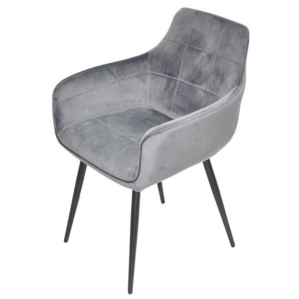 Стілець Onder Mebli HECTOR Сірий OR-852 Оксамит-2