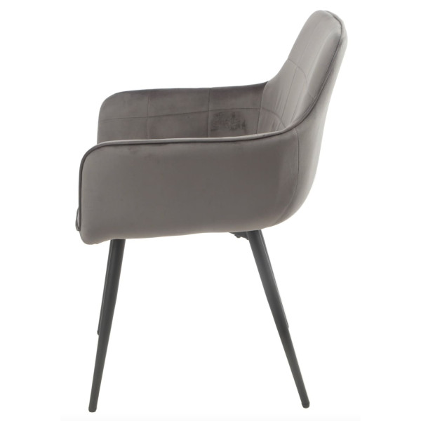 Стілець Onder Mebli HECTOR Сірий OR-852 Оксамит-4