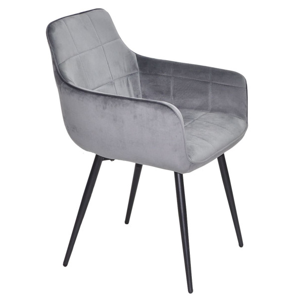 Стілець Onder Mebli HECTOR Сірий OR-852 Оксамит-8