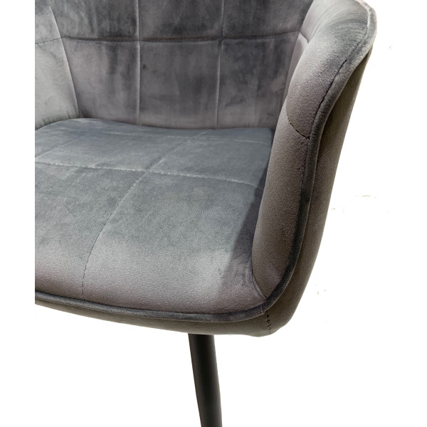 Стілець Onder Mebli HECTOR Сірий OR-852 Оксамит-9