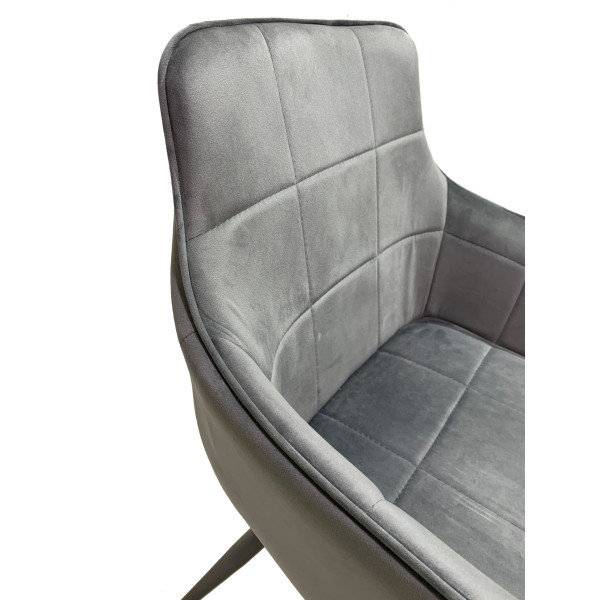 Стілець Onder Mebli HECTOR Сірий OR-852 Оксамит-10