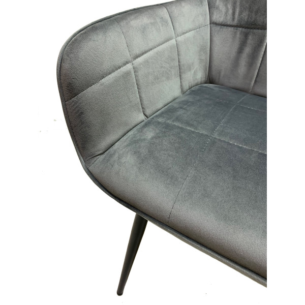 Стілець Onder Mebli HECTOR Сірий OR-852 Оксамит-11