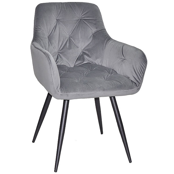 Стілець Onder Mebli Mert BK Сірий OR-852 Оксамит-0