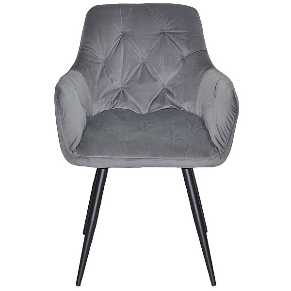 Стілець Onder Mebli Mert BK Сірий OR-852 Оксамит-1
