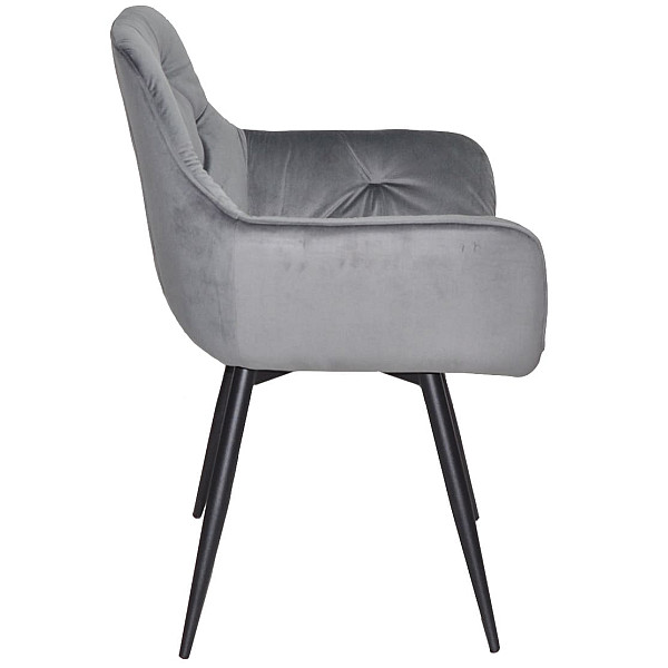 Стілець Onder Mebli Mert BK Сірий OR-852 Оксамит-3