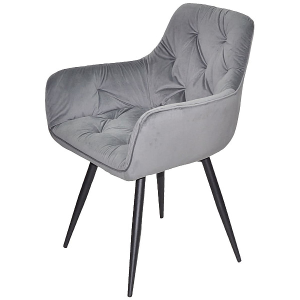 Стілець Onder Mebli Mert BK Сірий OR-852 Оксамит-2