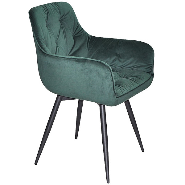 Стілець поворотний Onder Mebli Sara BK Зелений OR-853 Оксамит-2