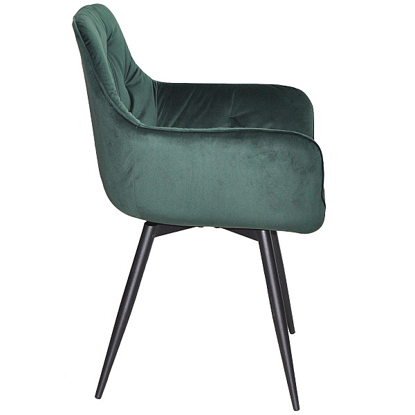 Стілець поворотний Onder Mebli Sara BK Зелений OR-853 Оксамит-4