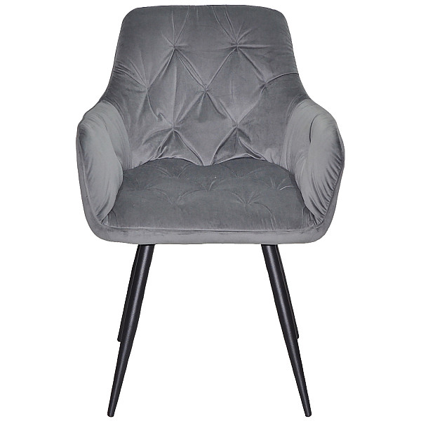 Стілець поворотний Onder Mebli Sara BK Сірий OR-852 Оксамит-1