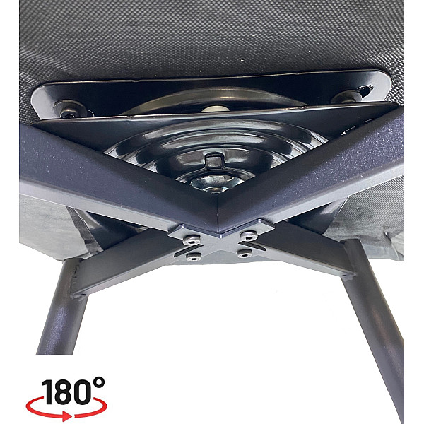 Стілець поворотний Onder Mebli Sara BK Сірий OR-852 Оксамит-5