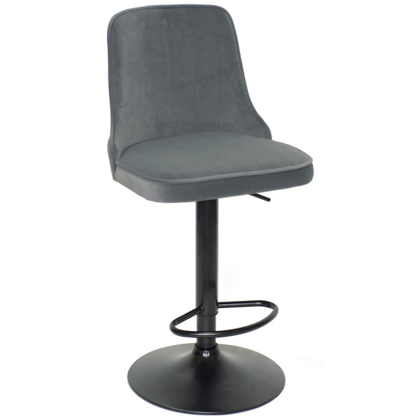 Барный стул Onder Mebli Adam BAR BK-BASE Серый B-1004 Бархат-0