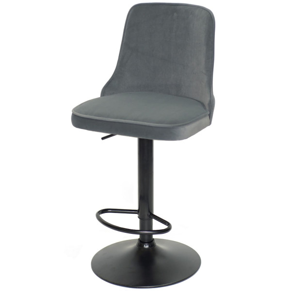 Барный стул Onder Mebli Adam BAR BK-BASE Серый B-1004 Бархат-1