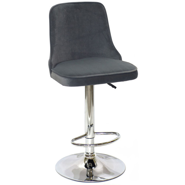 Барный стул Onder Mebli Adam BAR CH-BASE Серый B-1004 Бархат-0