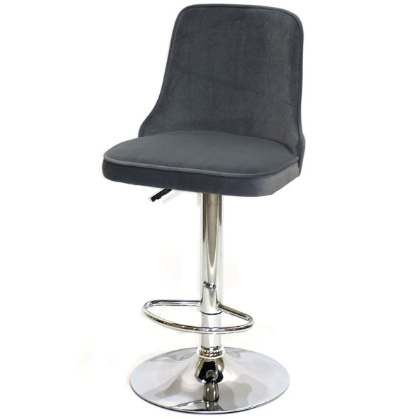 Барный стул Onder Mebli Adam BAR CH-BASE Серый B-1004 Бархат-2