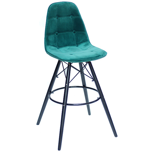 Барний стілець Onder Mebli Alex BAR 75-BK Зелений B-5 Оксамит-0