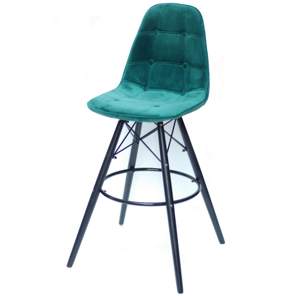 Барний стілець Onder Mebli Alex BAR 75-BK Зелений B-5 Оксамит-1